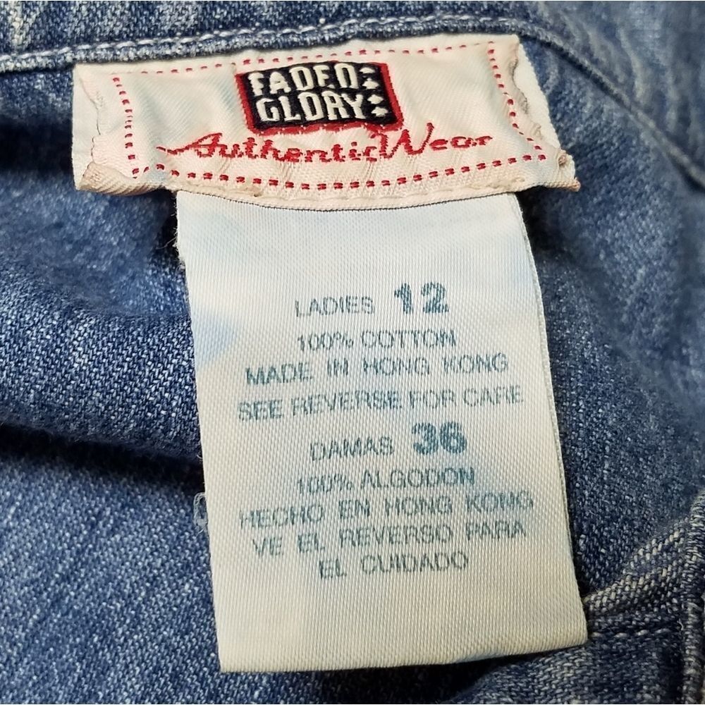 Vintage 90s faded glory button up denim dress - Picture 6 of 6